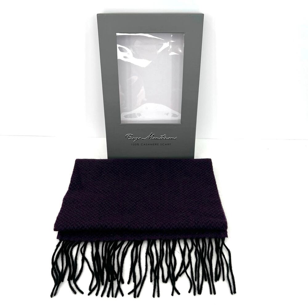 Enzo Mantovani Mens or Womens 100% Cashmere Scarf 62"x12"